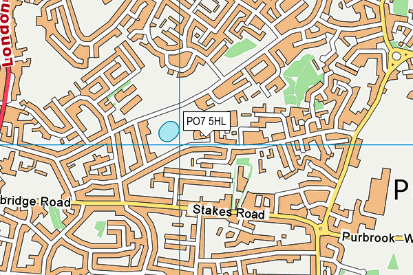 PO7 5HL map - OS VectorMap District (Ordnance Survey) PO7 5HL map - OS VectorMap District (Ordnance Survey)