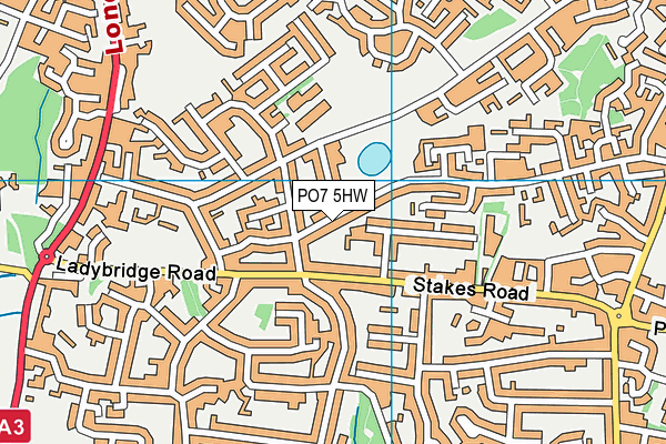 PO7 5HW map - OS VectorMap District (Ordnance Survey) PO7 5HW map - OS VectorMap District (Ordnance Survey)