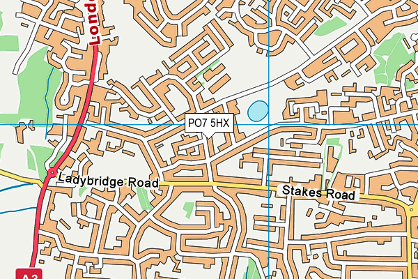 PO7 5HX map - OS VectorMap District (Ordnance Survey) PO7 5HX map - OS VectorMap District (Ordnance Survey)