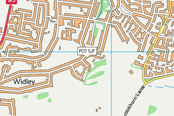 PO7 5JF map - OS VectorMap District (Ordnance Survey) PO7 5JF map - OS VectorMap District (Ordnance Survey)