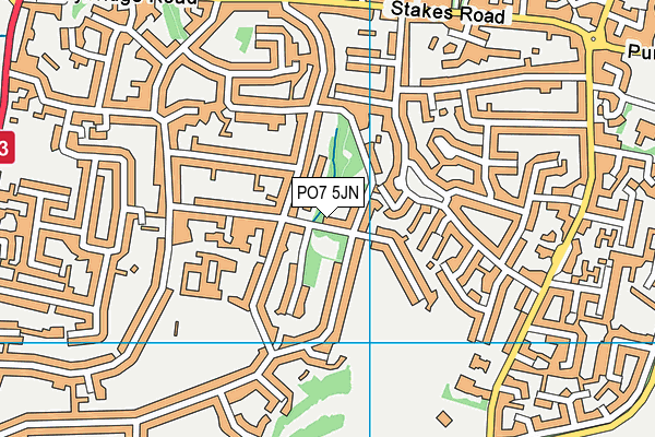 PO7 5JN map - OS VectorMap District (Ordnance Survey) PO7 5JN map - OS VectorMap District (Ordnance Survey)