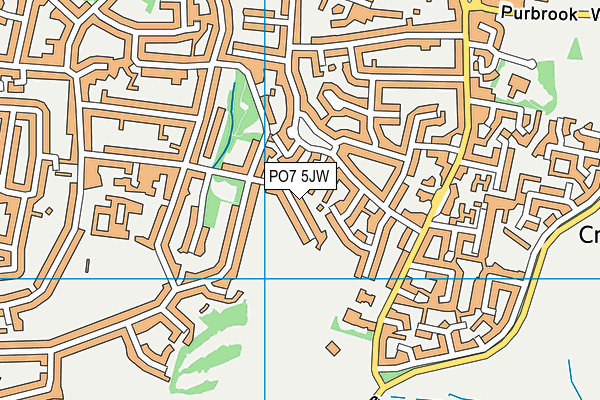 PO7 5JW map - OS VectorMap District (Ordnance Survey) PO7 5JW map - OS VectorMap District (Ordnance Survey)