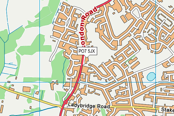 PO7 5JX map - OS VectorMap District (Ordnance Survey) PO7 5JX map - OS VectorMap District (Ordnance Survey)