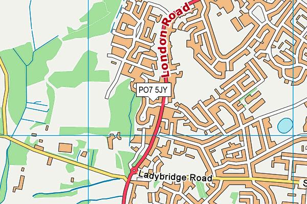 PO7 5JY map - OS VectorMap District (Ordnance Survey) PO7 5JY map - OS VectorMap District (Ordnance Survey)
