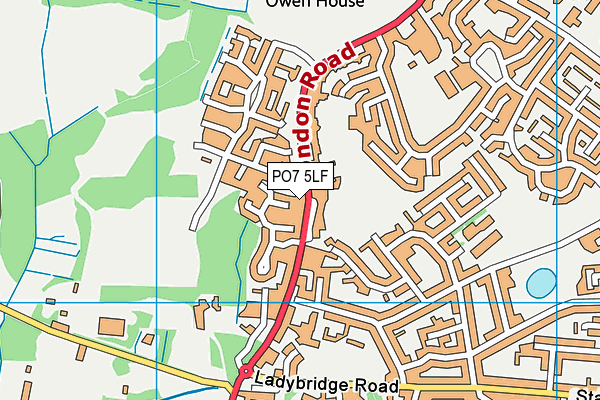 PO7 5LF map - OS VectorMap District (Ordnance Survey) PO7 5LF map - OS VectorMap District (Ordnance Survey)