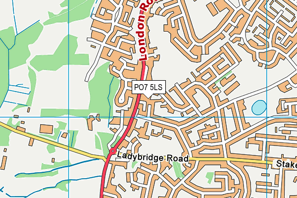 PO7 5LS map - OS VectorMap District (Ordnance Survey) PO7 5LS map - OS VectorMap District (Ordnance Survey)