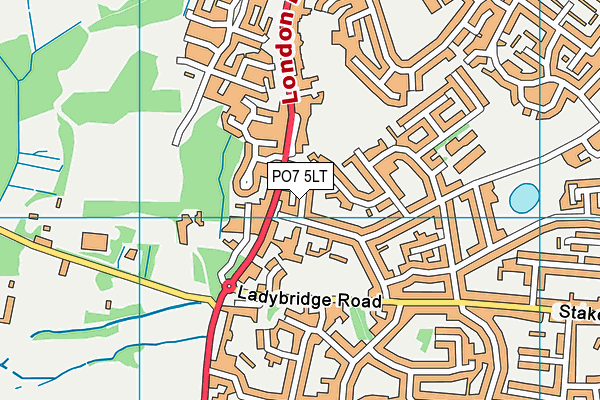 PO7 5LT map - OS VectorMap District (Ordnance Survey) PO7 5LT map - OS VectorMap District (Ordnance Survey)