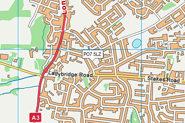 PO7 5LZ map - OS VectorMap District (Ordnance Survey) PO7 5LZ map - OS VectorMap District (Ordnance Survey)