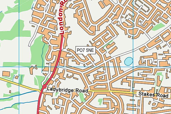 PO7 5NE map - OS VectorMap District (Ordnance Survey) PO7 5NE map - OS VectorMap District (Ordnance Survey)