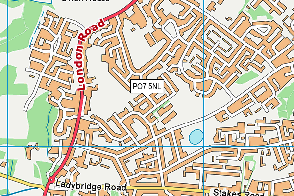 PO7 5NL map - OS VectorMap District (Ordnance Survey) PO7 5NL map - OS VectorMap District (Ordnance Survey)