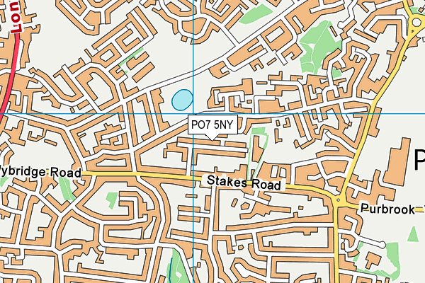 PO7 5NY map - OS VectorMap District (Ordnance Survey) PO7 5NY map - OS VectorMap District (Ordnance Survey)