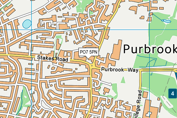 PO7 5PN map - OS VectorMap District (Ordnance Survey) PO7 5PN map - OS VectorMap District (Ordnance Survey)