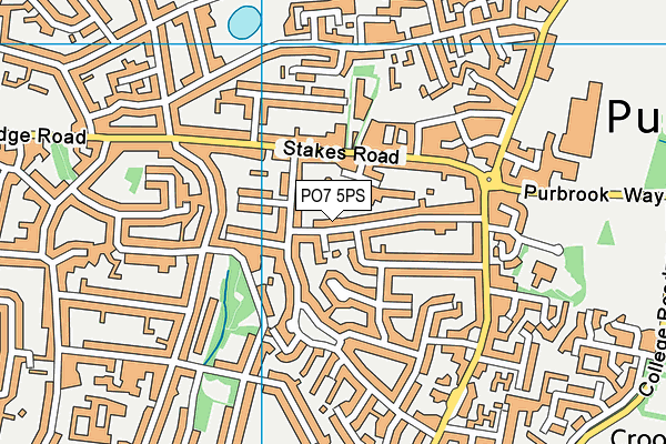 PO7 5PS map - OS VectorMap District (Ordnance Survey)