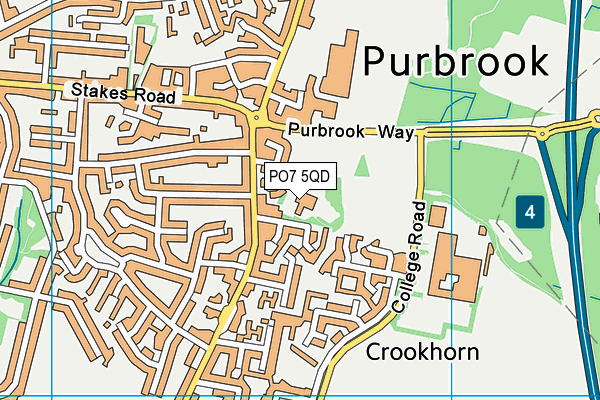 PO7 5QD map - OS VectorMap District (Ordnance Survey) PO7 5QD map - OS VectorMap District (Ordnance Survey)