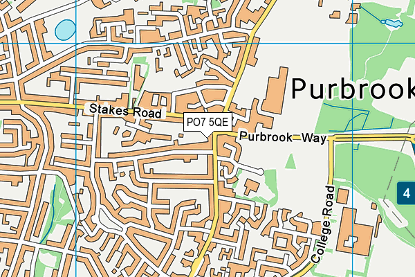 PO7 5QE map - OS VectorMap District (Ordnance Survey) PO7 5QE map - OS VectorMap District (Ordnance Survey)