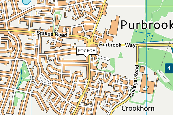 PO7 5QF map - OS VectorMap District (Ordnance Survey) PO7 5QF map - OS VectorMap District (Ordnance Survey)
