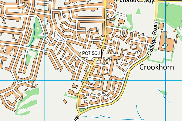 PO7 5QJ map - OS VectorMap District (Ordnance Survey) PO7 5QJ map - OS VectorMap District (Ordnance Survey)