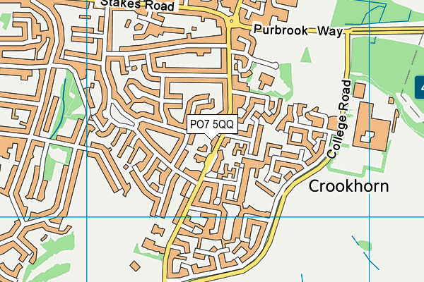 PO7 5QQ map - OS VectorMap District (Ordnance Survey)