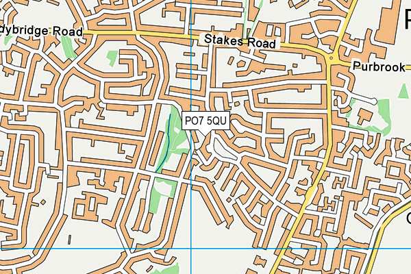 PO7 5QU map - OS VectorMap District (Ordnance Survey) PO7 5QU map - OS VectorMap District (Ordnance Survey)