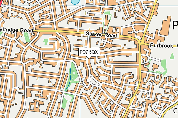 PO7 5QX map - OS VectorMap District (Ordnance Survey) PO7 5QX map - OS VectorMap District (Ordnance Survey)