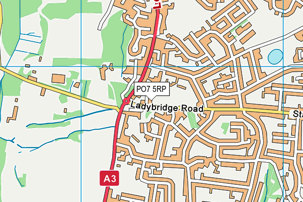 PO7 5RP map - OS VectorMap District (Ordnance Survey)