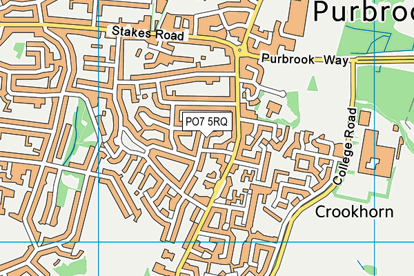 PO7 5RQ map - OS VectorMap District (Ordnance Survey) PO7 5RQ map - OS VectorMap District (Ordnance Survey)