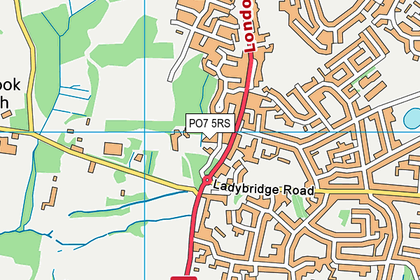 PO7 5RS map - OS VectorMap District (Ordnance Survey)
