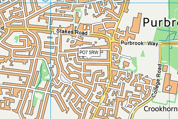 PO7 5RW map - OS VectorMap District (Ordnance Survey) PO7 5RW map - OS VectorMap District (Ordnance Survey)