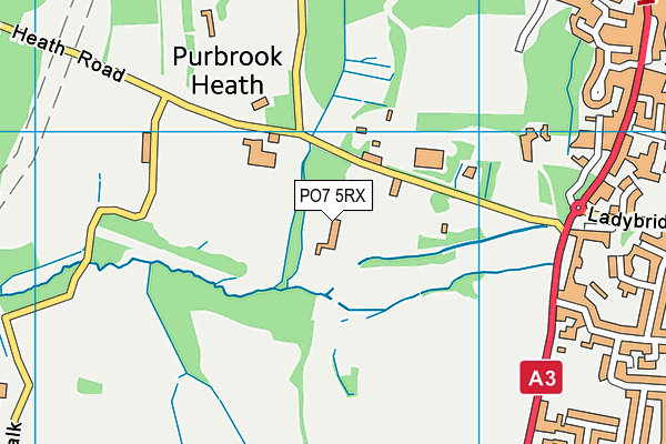 PO7 5RX map - OS VectorMap District (Ordnance Survey) PO7 5RX map - OS VectorMap District (Ordnance Survey)