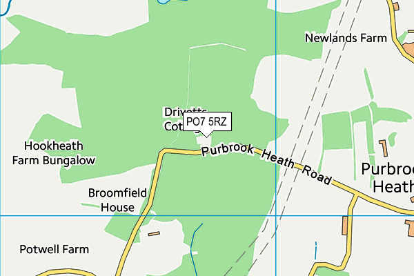 PO7 5RZ map - OS VectorMap District (Ordnance Survey) PO7 5RZ map - OS VectorMap District (Ordnance Survey)