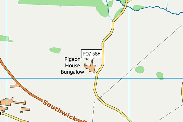 PO7 5SF map - OS VectorMap District (Ordnance Survey)