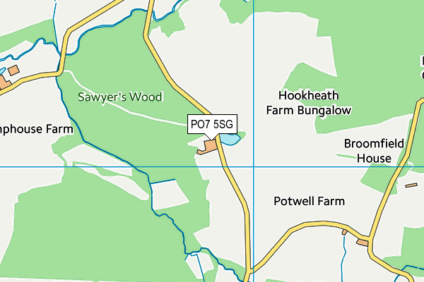 PO7 5SG map - OS VectorMap District (Ordnance Survey) PO7 5SG map - OS VectorMap District (Ordnance Survey)