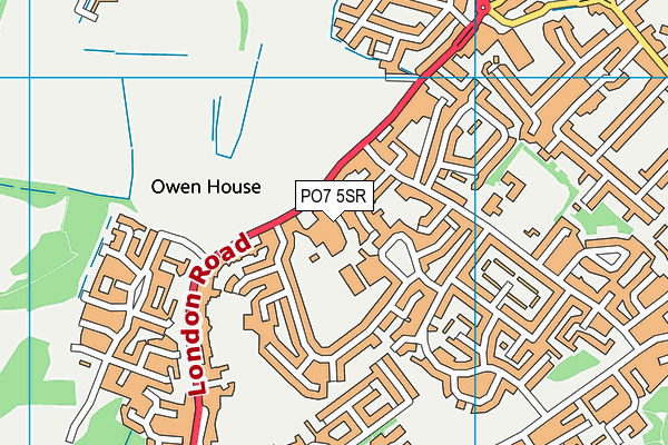 PO7 5SR map - OS VectorMap District (Ordnance Survey) PO7 5SR map - OS VectorMap District (Ordnance Survey)