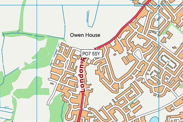 PO7 5SY map - OS VectorMap District (Ordnance Survey) PO7 5SY map - OS VectorMap District (Ordnance Survey)