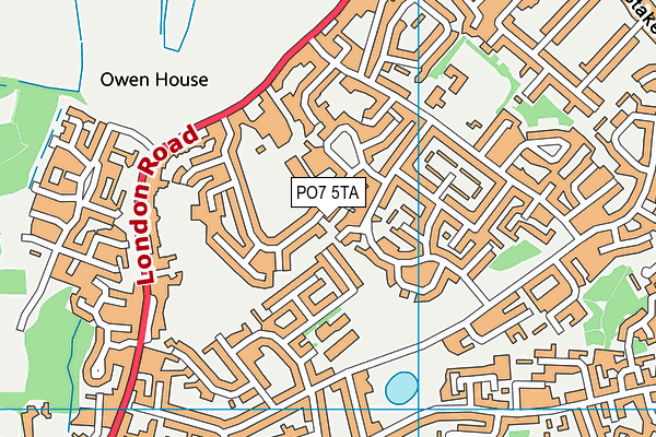 PO7 5TA map - OS VectorMap District (Ordnance Survey) PO7 5TA map - OS VectorMap District (Ordnance Survey)