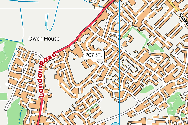 PO7 5TJ map - OS VectorMap District (Ordnance Survey) PO7 5TJ map - OS VectorMap District (Ordnance Survey)