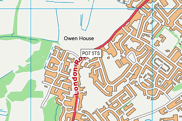 PO7 5TS map - OS VectorMap District (Ordnance Survey) PO7 5TS map - OS VectorMap District (Ordnance Survey)