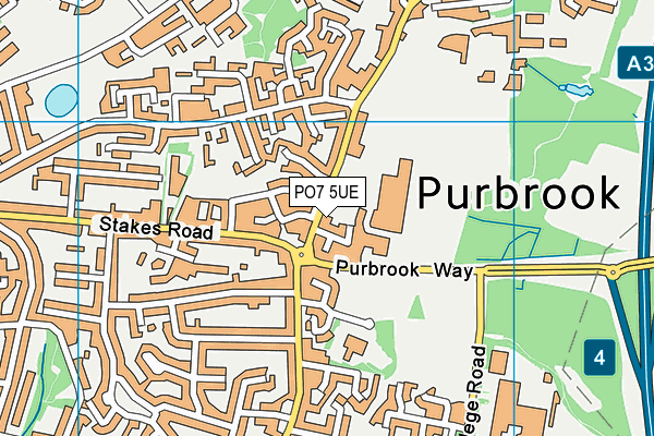 PO7 5UE map - OS VectorMap District (Ordnance Survey) PO7 5UE map - OS VectorMap District (Ordnance Survey)