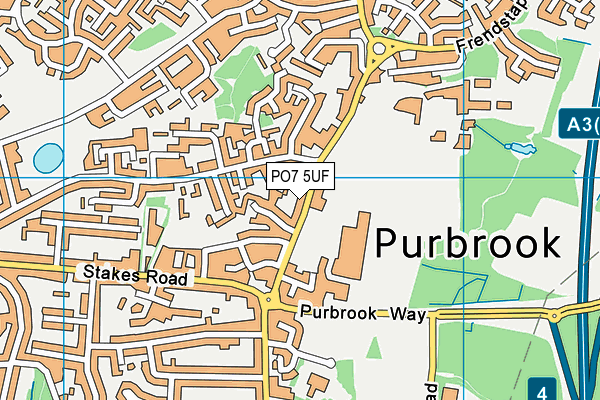 PO7 5UF map - OS VectorMap District (Ordnance Survey) PO7 5UF map - OS VectorMap District (Ordnance Survey)