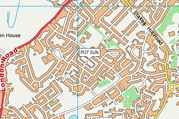 PO7 5UN map - OS VectorMap District (Ordnance Survey) PO7 5UN map - OS VectorMap District (Ordnance Survey)