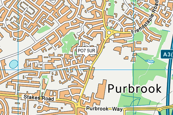 PO7 5UR map - OS VectorMap District (Ordnance Survey) PO7 5UR map - OS VectorMap District (Ordnance Survey)