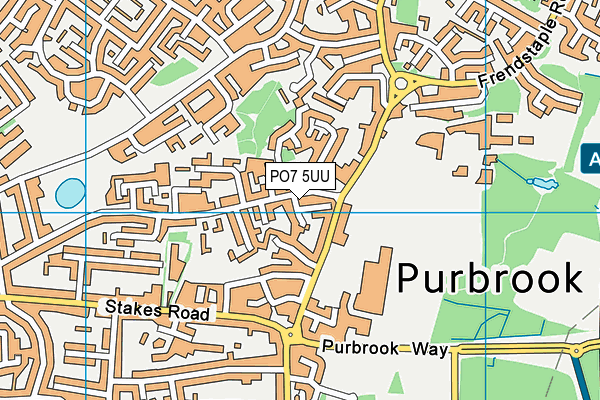 PO7 5UU map - OS VectorMap District (Ordnance Survey) PO7 5UU map - OS VectorMap District (Ordnance Survey)