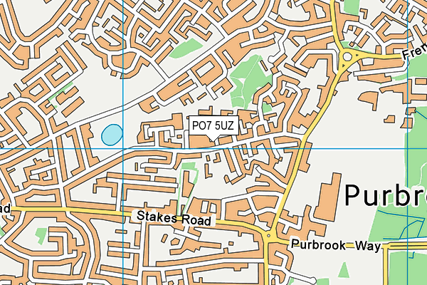 PO7 5UZ map - OS VectorMap District (Ordnance Survey) PO7 5UZ map - OS VectorMap District (Ordnance Survey)