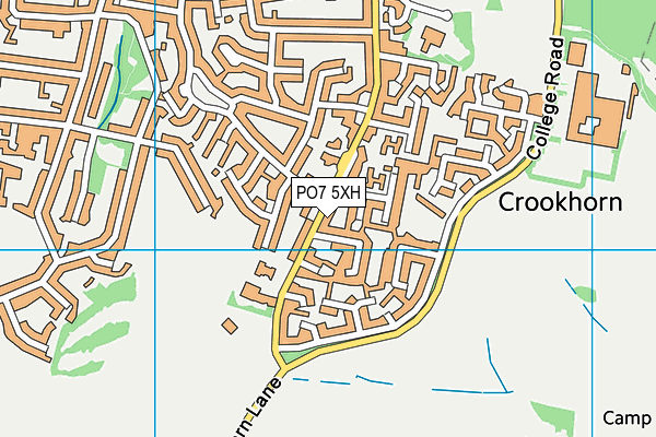 PO7 5XH map - OS VectorMap District (Ordnance Survey)