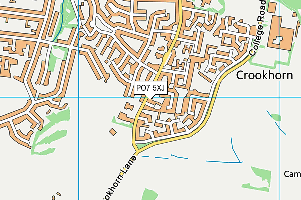 PO7 5XJ map - OS VectorMap District (Ordnance Survey) PO7 5XJ map - OS VectorMap District (Ordnance Survey)