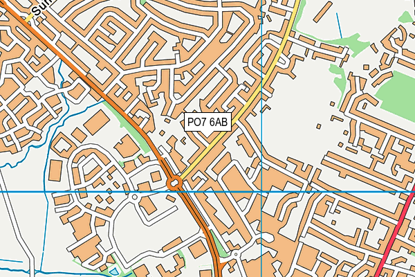 PO7 6AB map - OS VectorMap District (Ordnance Survey) PO7 6AB map - OS VectorMap District (Ordnance Survey)