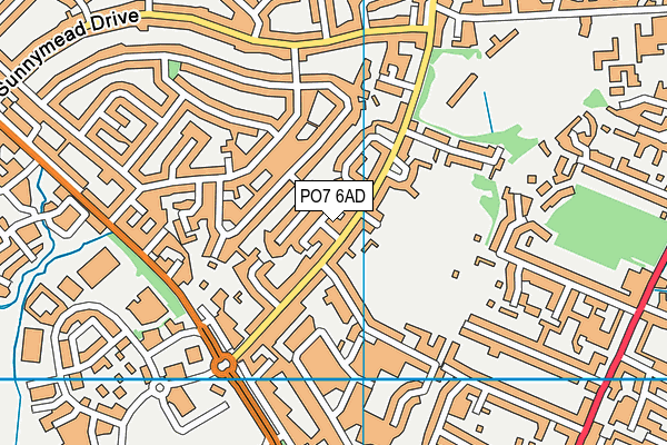 PO7 6AD map - OS VectorMap District (Ordnance Survey) PO7 6AD map - OS VectorMap District (Ordnance Survey)