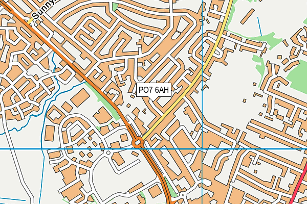 PO7 6AH map - OS VectorMap District (Ordnance Survey) PO7 6AH map - OS VectorMap District (Ordnance Survey)