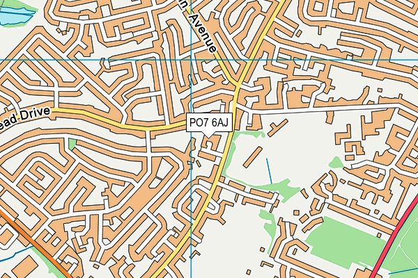 PO7 6AJ map - OS VectorMap District (Ordnance Survey) PO7 6AJ map - OS VectorMap District (Ordnance Survey)