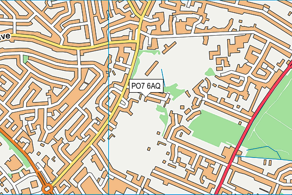 PO7 6AQ map - OS VectorMap District (Ordnance Survey) PO7 6AQ map - OS VectorMap District (Ordnance Survey)